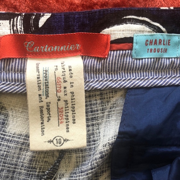 Print tailored 7/8 length pants - Anthropologie - Picture 5 of 6